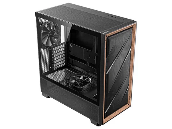 Antec Flux Premium Walnut Trim Mid-Tower Case (Black) - Image 10