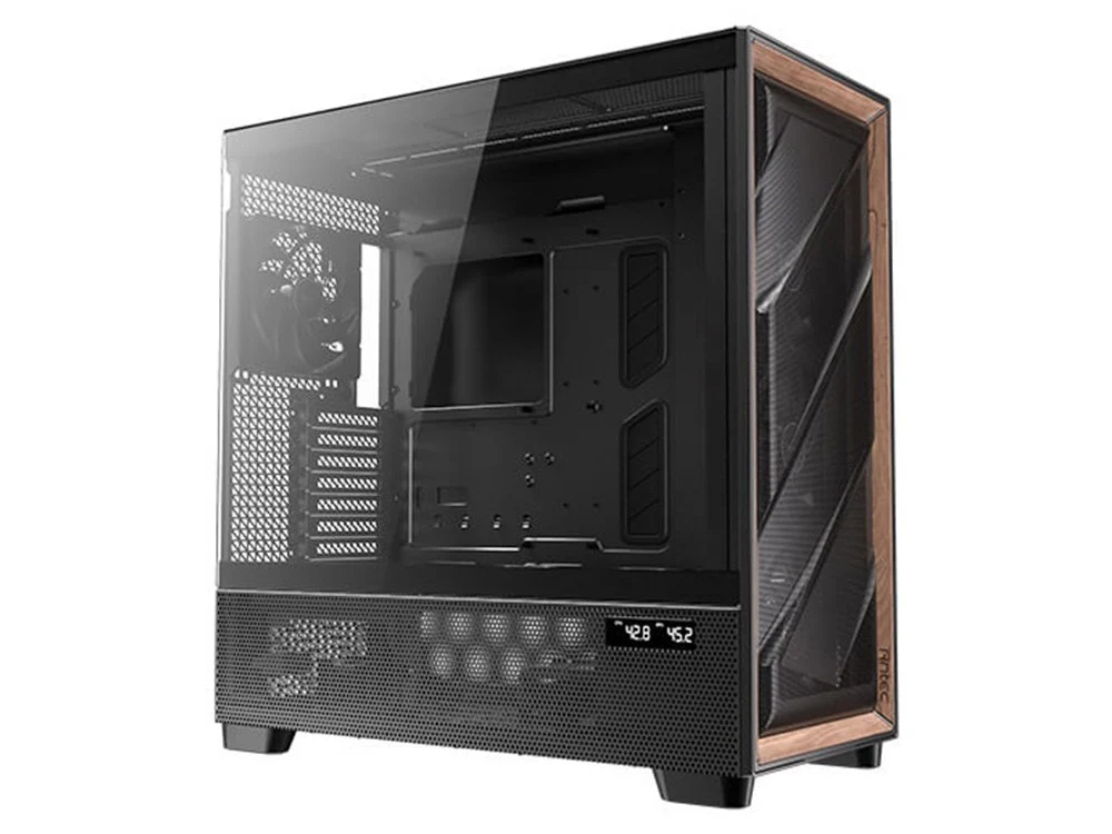 Antec Flux Pro Metal Mesh/Walnut Front E-ATX Full-Tower Case (Black) - Image 6