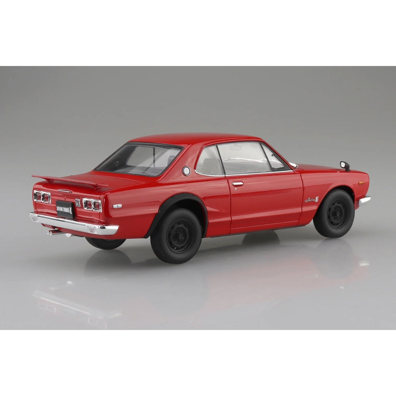 Aoshima 1/24 Snap KPGC10 Skyline HT 2000 GT-R 1970 Red - Image 2