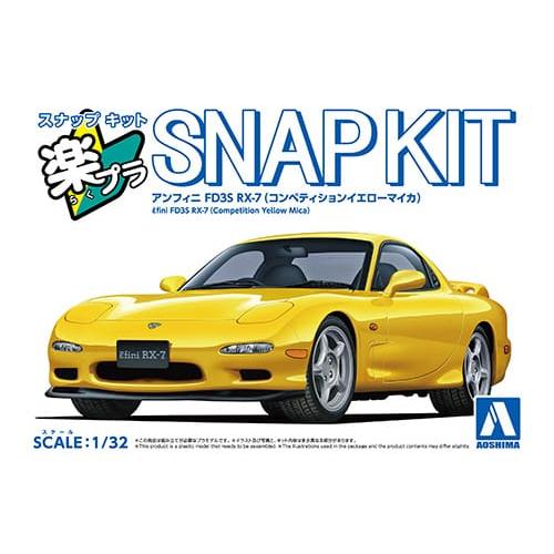 Aoshima 1/32 Snap Mazda FD3S RX-7 (Competition Yellow Mica) - Image 3