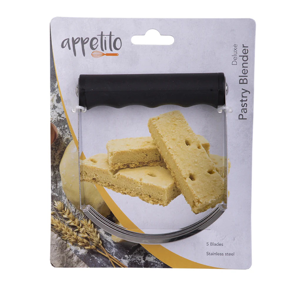 Appetito Stainless Steel Deluxe Pastry Blender with Soft Grip - Image 2