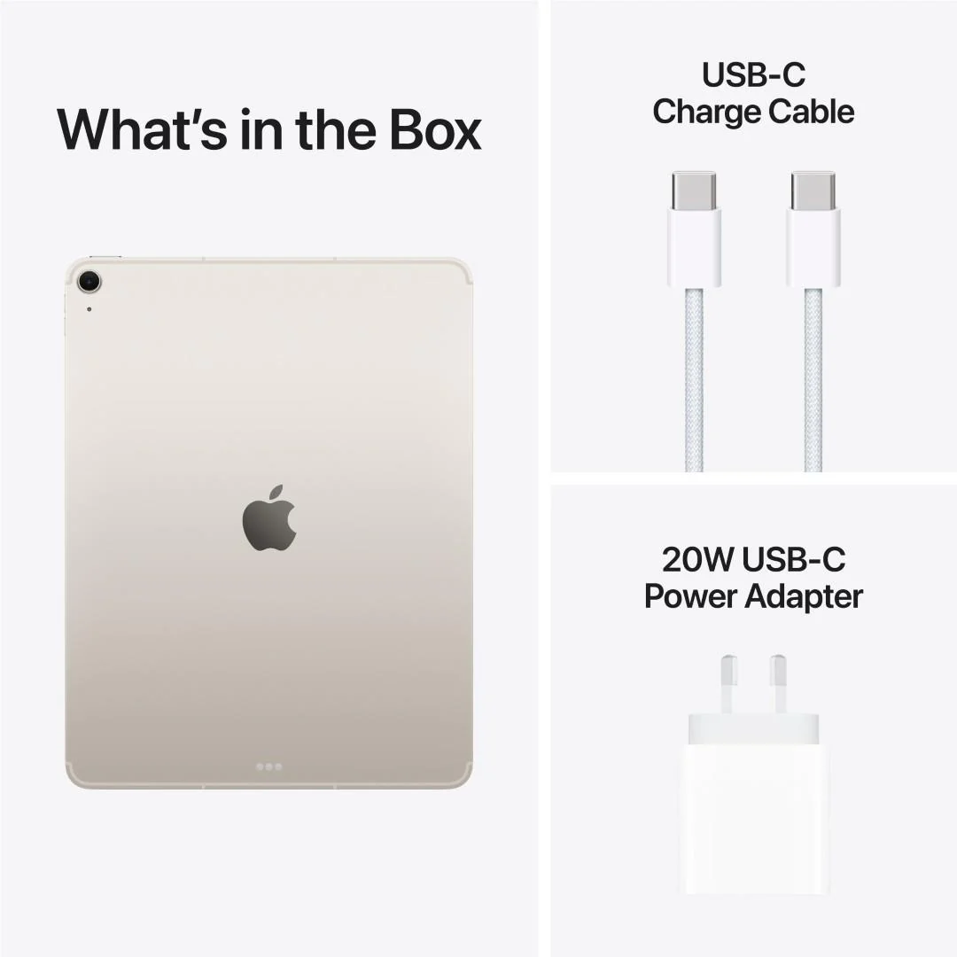 Apple iPad Air 13-inch M4 128GB Wi-Fi + Cellular (Starlight) - Image 8