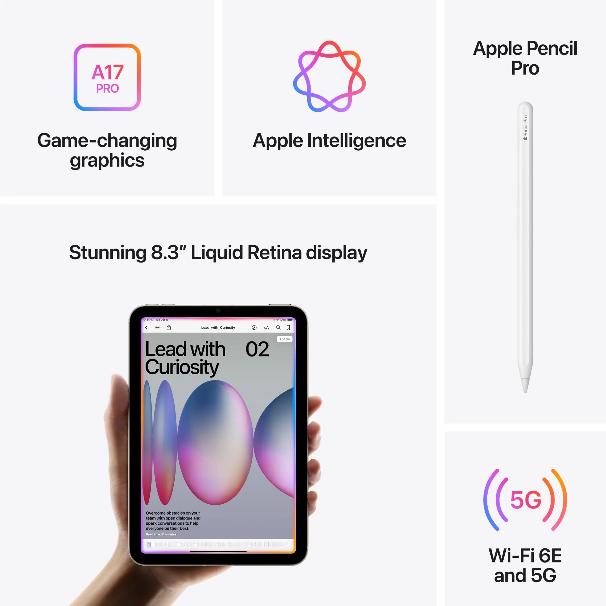 Apple iPad mini 8.3-inch Wi-Fi 128GB (Purple/A17 Pro Chip)[~Refurbished] - Image 9