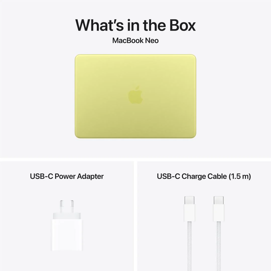 Apple MacBook Neo 13-inch with A18 Pro Chip, 256GB/8GB (Citrus) - Image 10