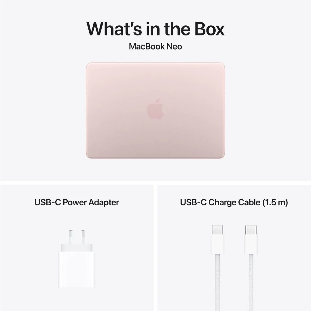 Apple MacBook Neo 13-inch with A18 Pro Chip, 512GB/8GB (Blush) - Image 10