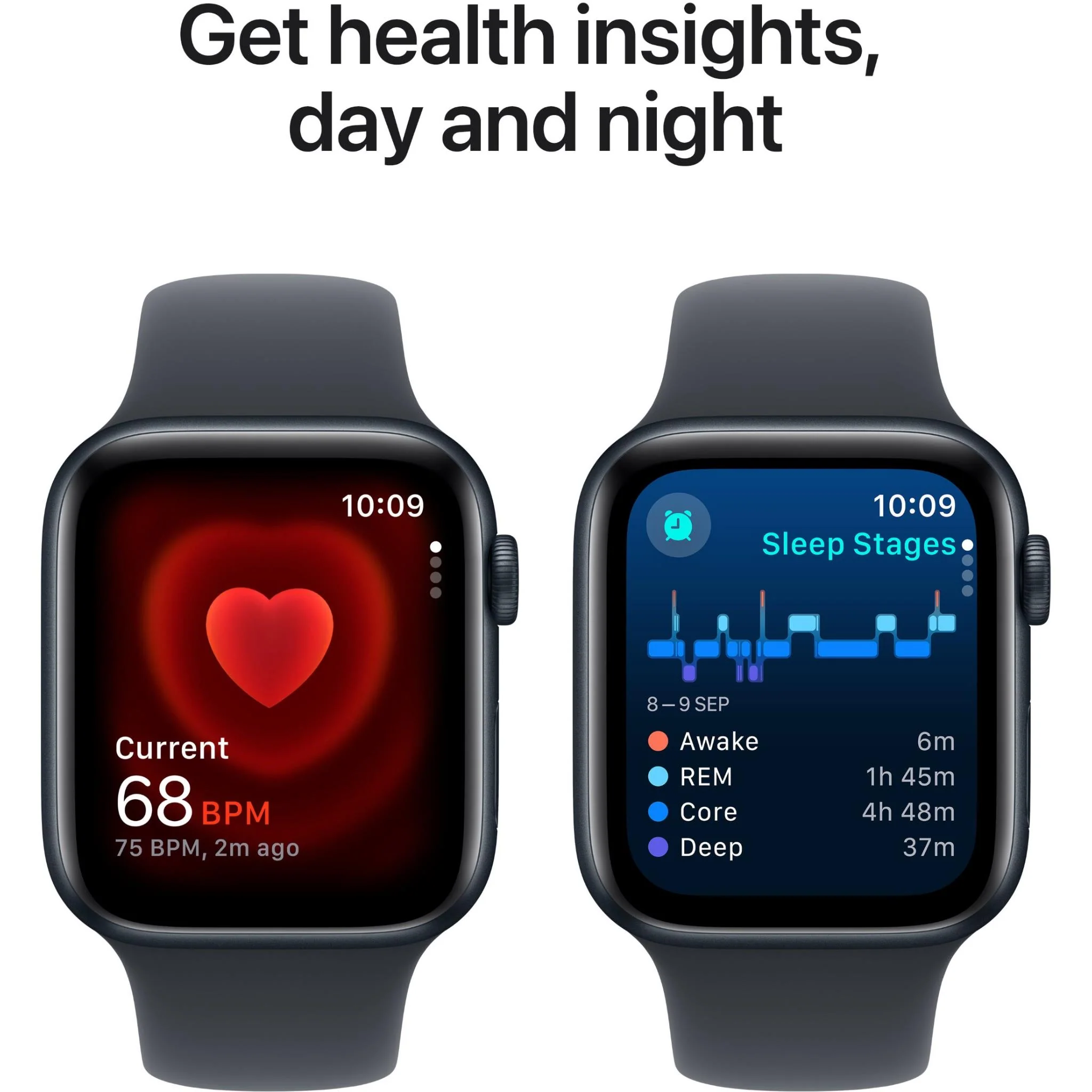 Apple Watch SE 44mm Midnight Aluminium Case GPS + Cellular  Sport Band (M/L) [2024] - Image 5