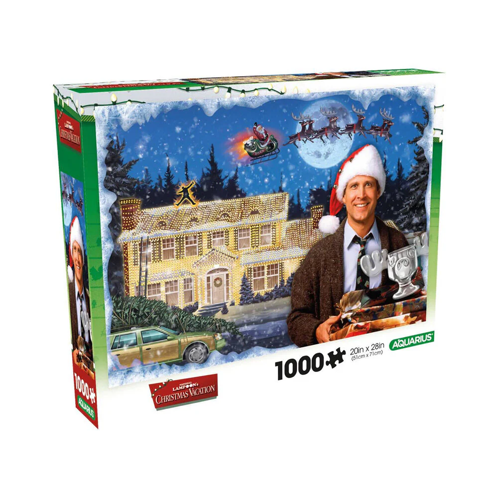 Aquarius 1000pc Aquarius Christmas Vacation Movie Glitter Cardboard Puzzle 51x71cm