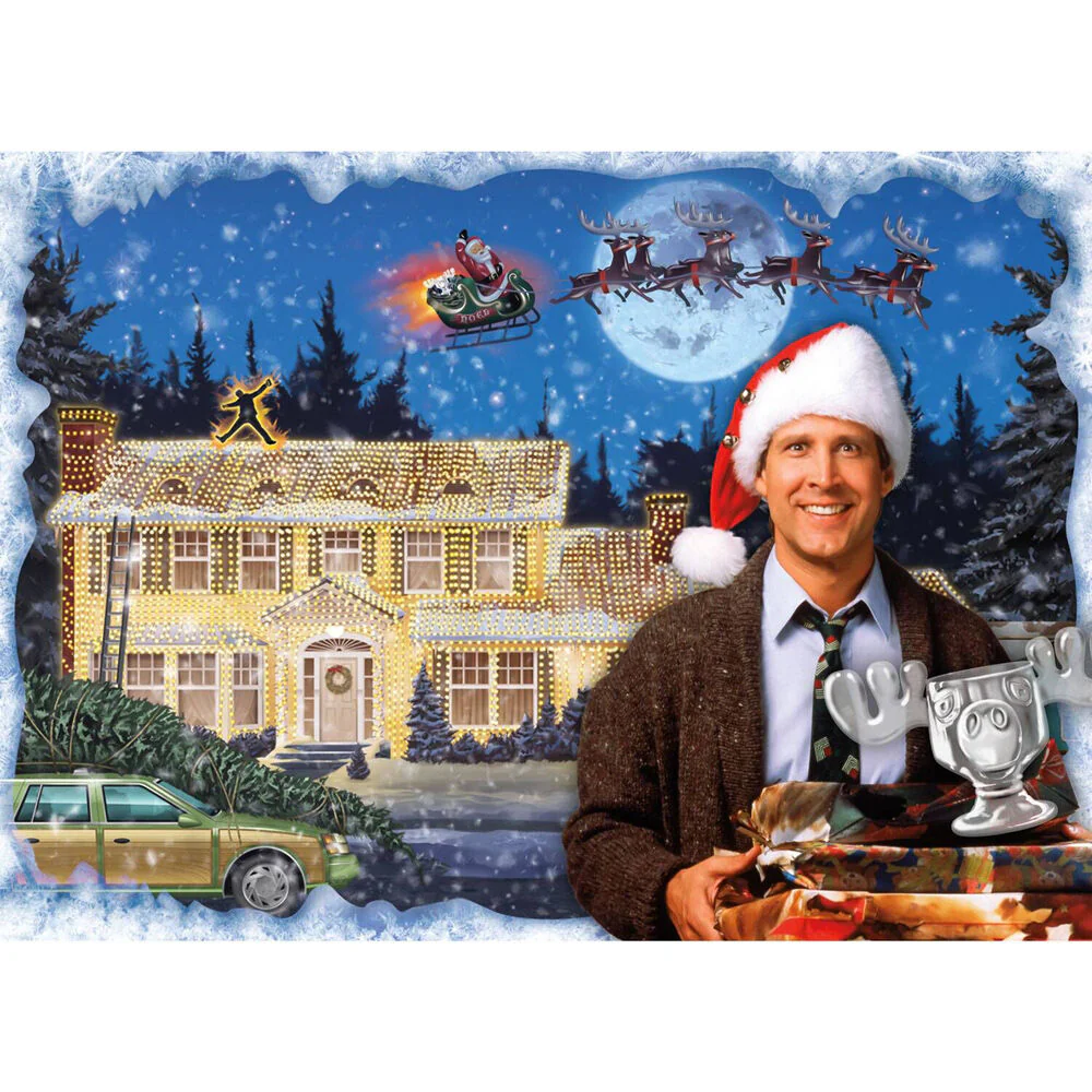 Aquarius 1000pc Aquarius Christmas Vacation Movie Glitter Cardboard Puzzle 51x71cm - Image 2