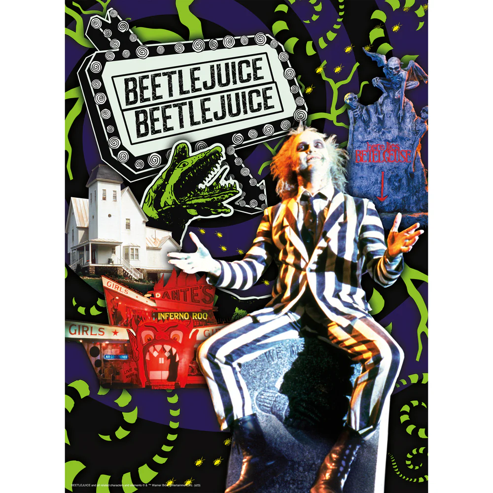 Aquarius 500pc Beetlejuice Jigsaw Puzzle Toy w/ Coffin Box 35x48cm Kids 14y+ - Image 2