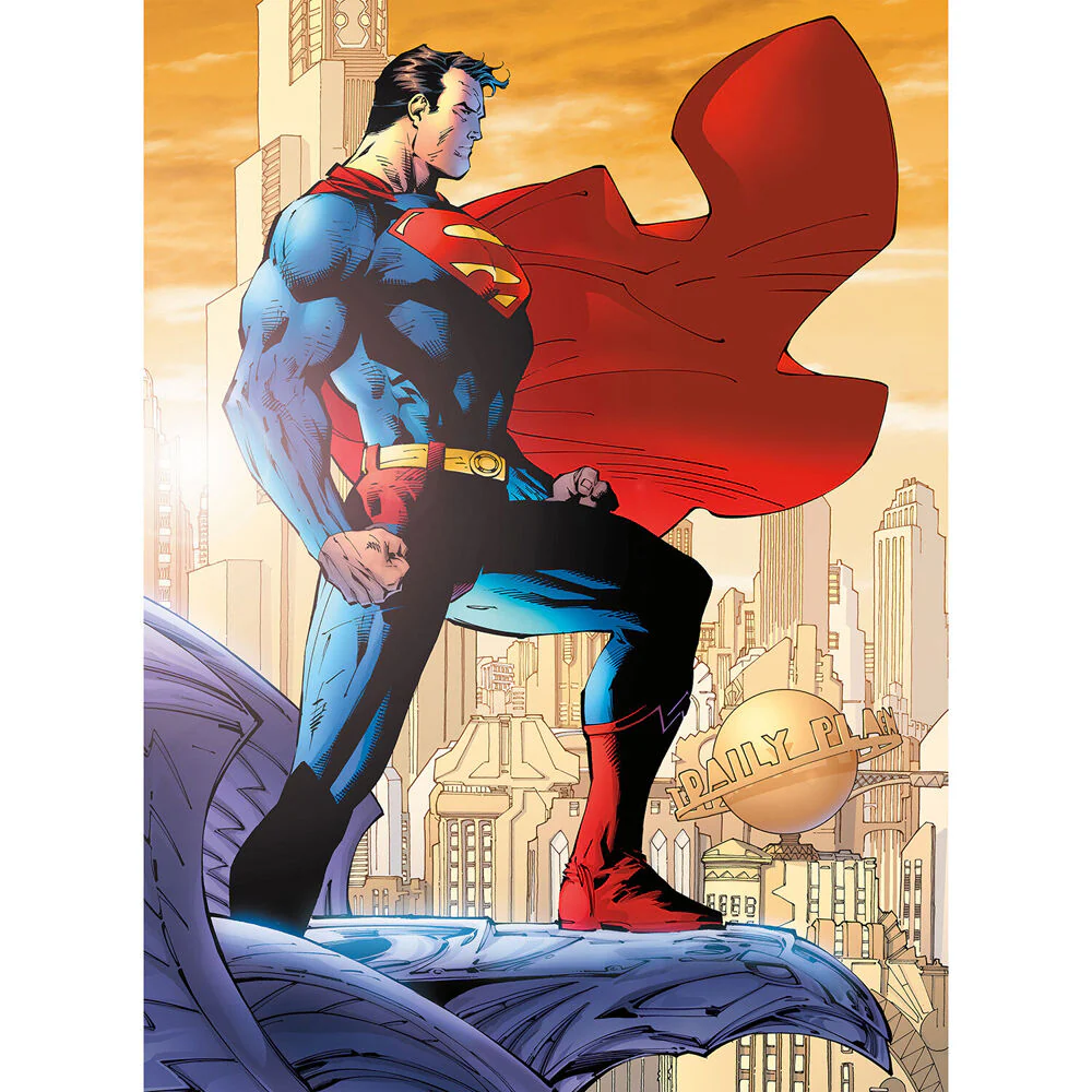 Aquarius 500pc Superman Collectable Latched Tin Fun Box with Puzzle 14x19in - Image 3