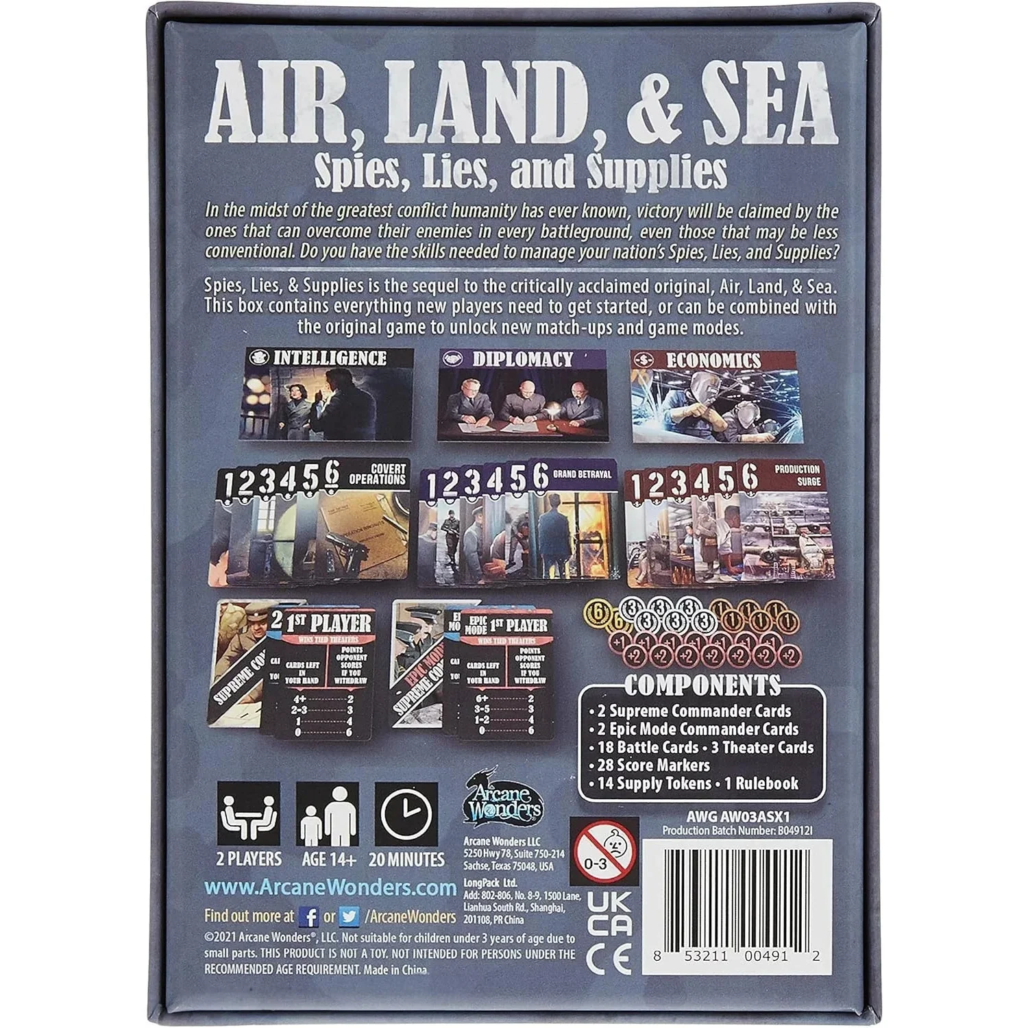 Arcane Wonders Air Land & Sea - Spies Lies & Supplies Tabletop Game Standalone Expansion - Image 2