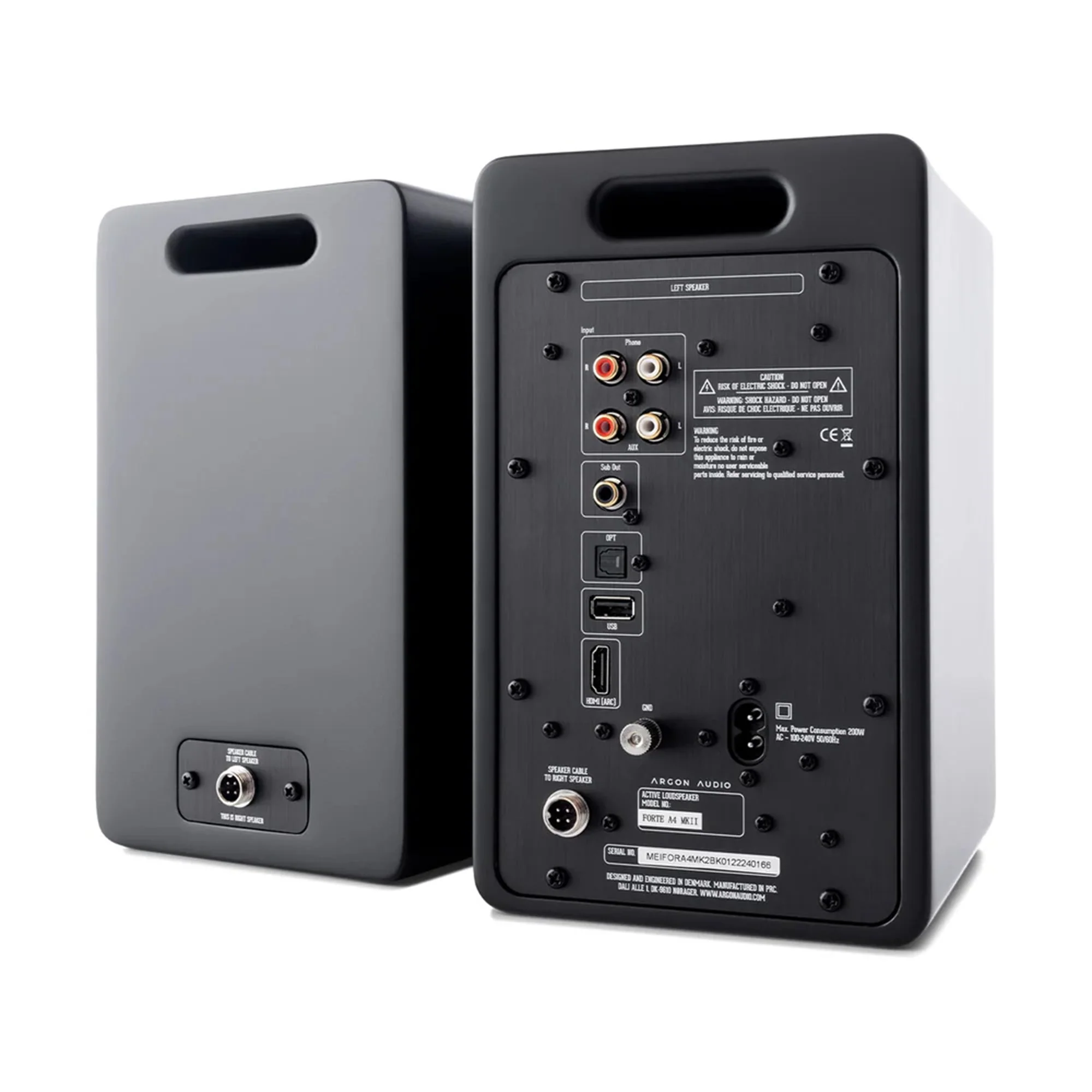 Argon Audio FORTE Black A4 MK2 Bookshelf Speakers - Image 2