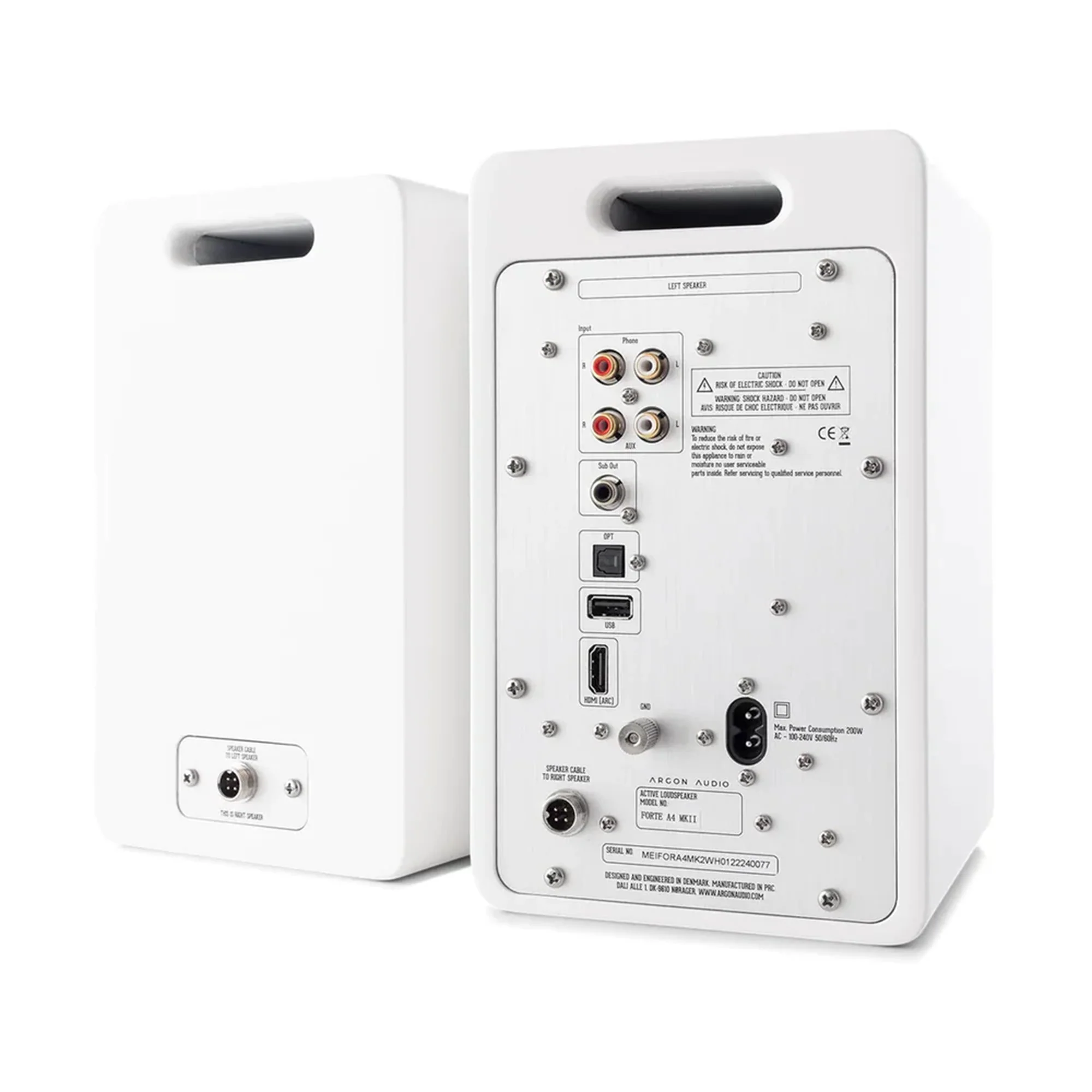 Argon Audio FORTE White A5 MK2 Bookshelf Speakers - Image 2