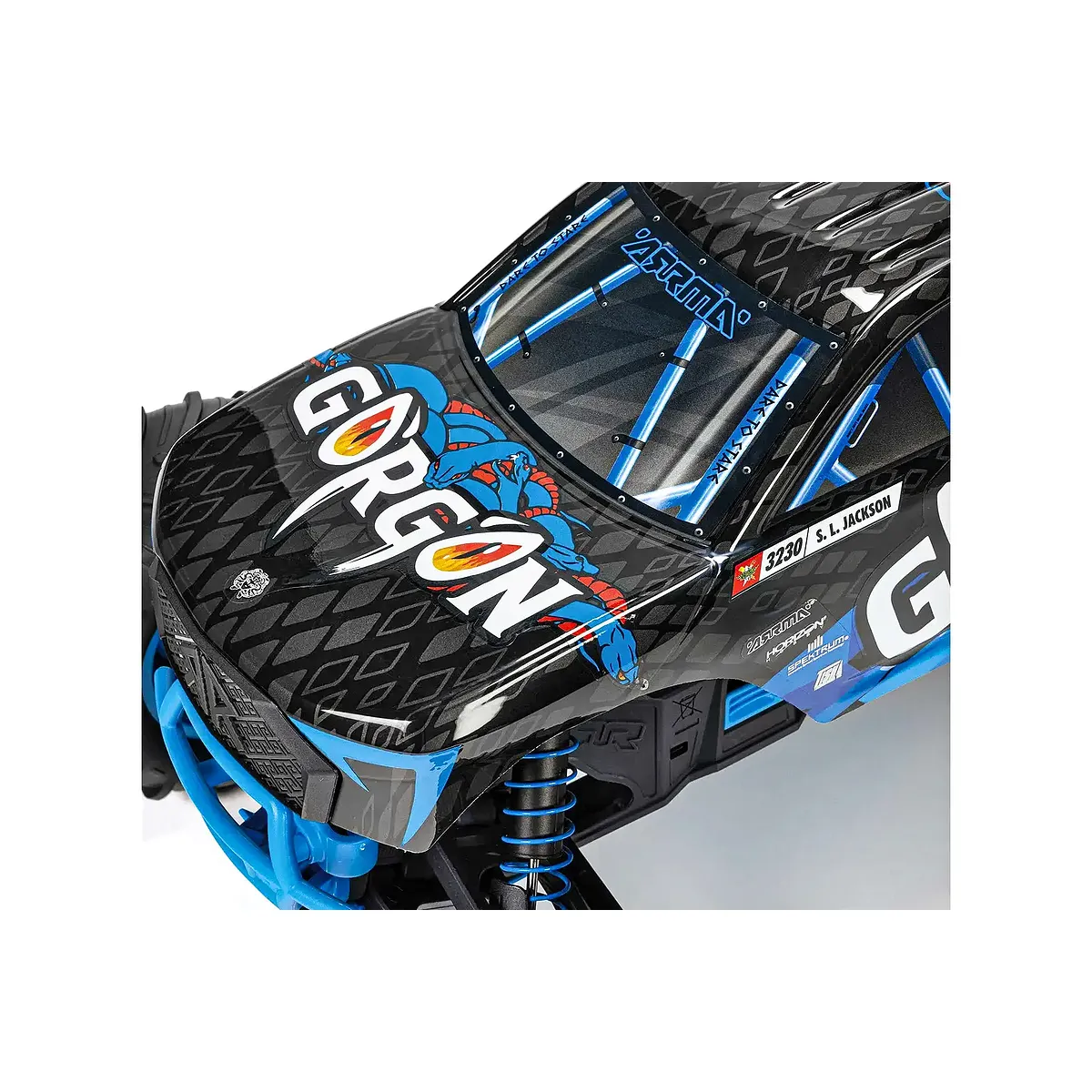 ARRMA GORGON Mega 550 RC Monster Truck Electric 2WD 1/10 Scale RTR (Blue) - Image 10