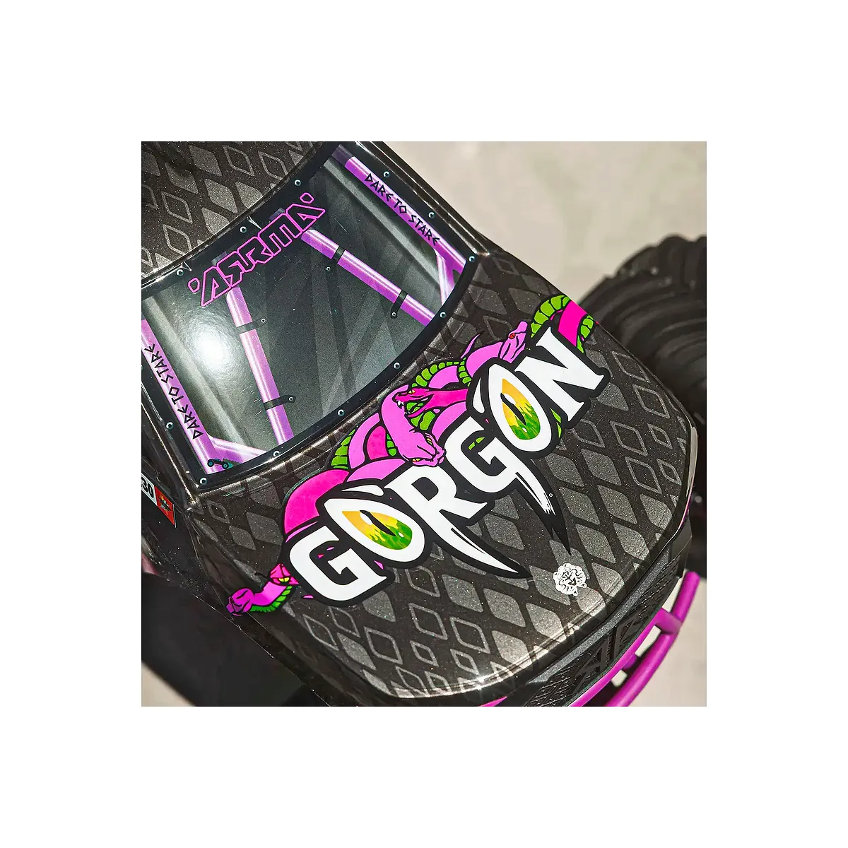 ARRMA GORGON Mega 550 RC Monster Truck Electric 2WD 1/10 Scale RTR (Purple) - Image 10