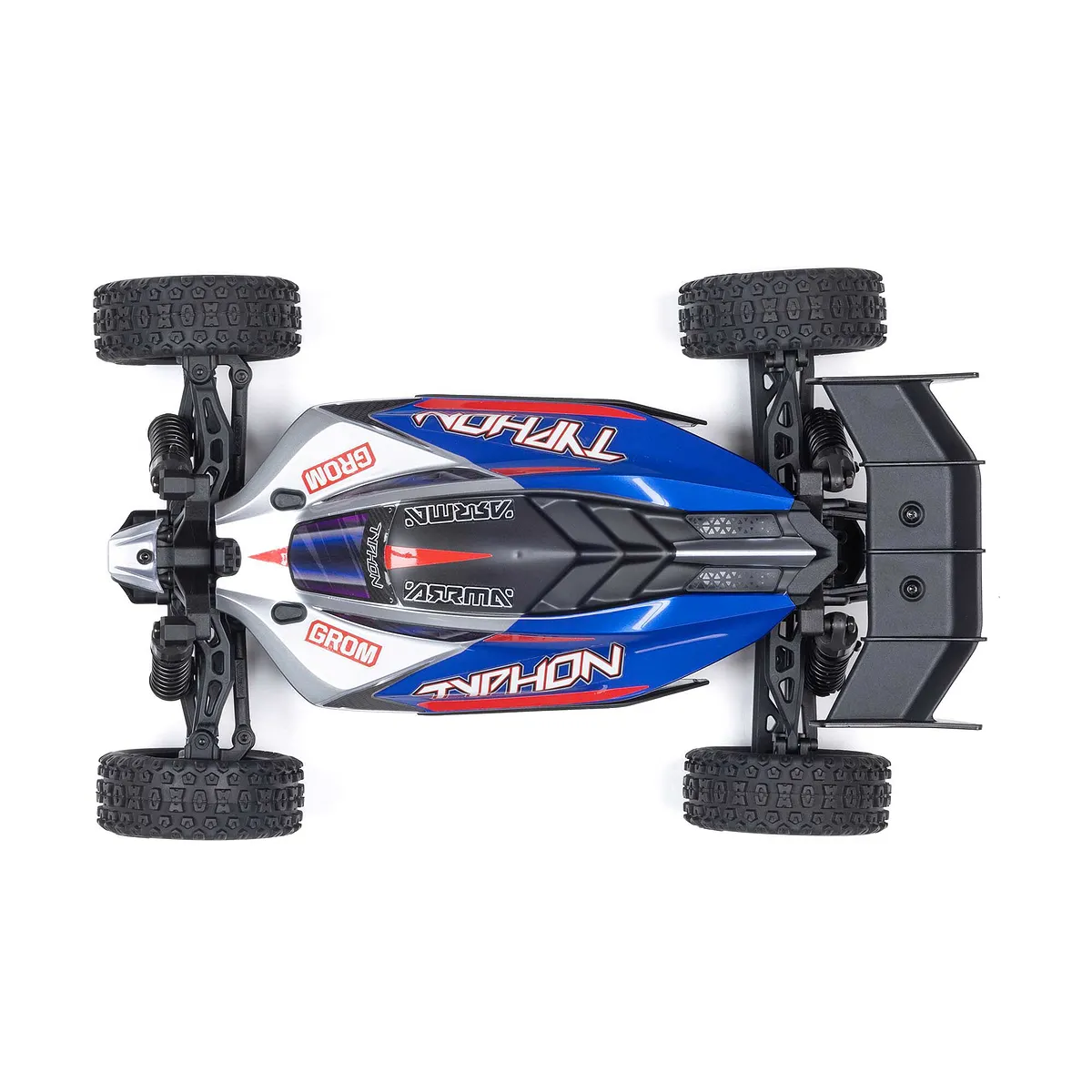 ARRMA Typhon Grom 4X4 RC Buggy (Blue/Silver) - Image 8