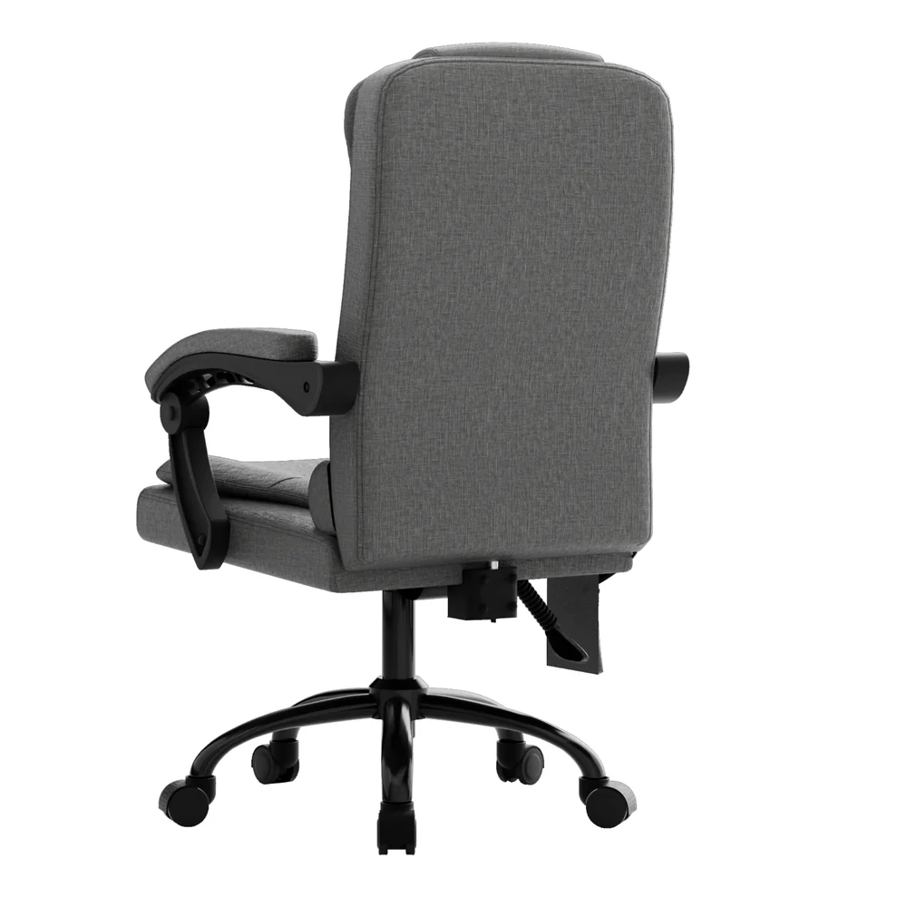 Artiss 2 Point Massage Office Chair Fabric (Grey) - Image 3