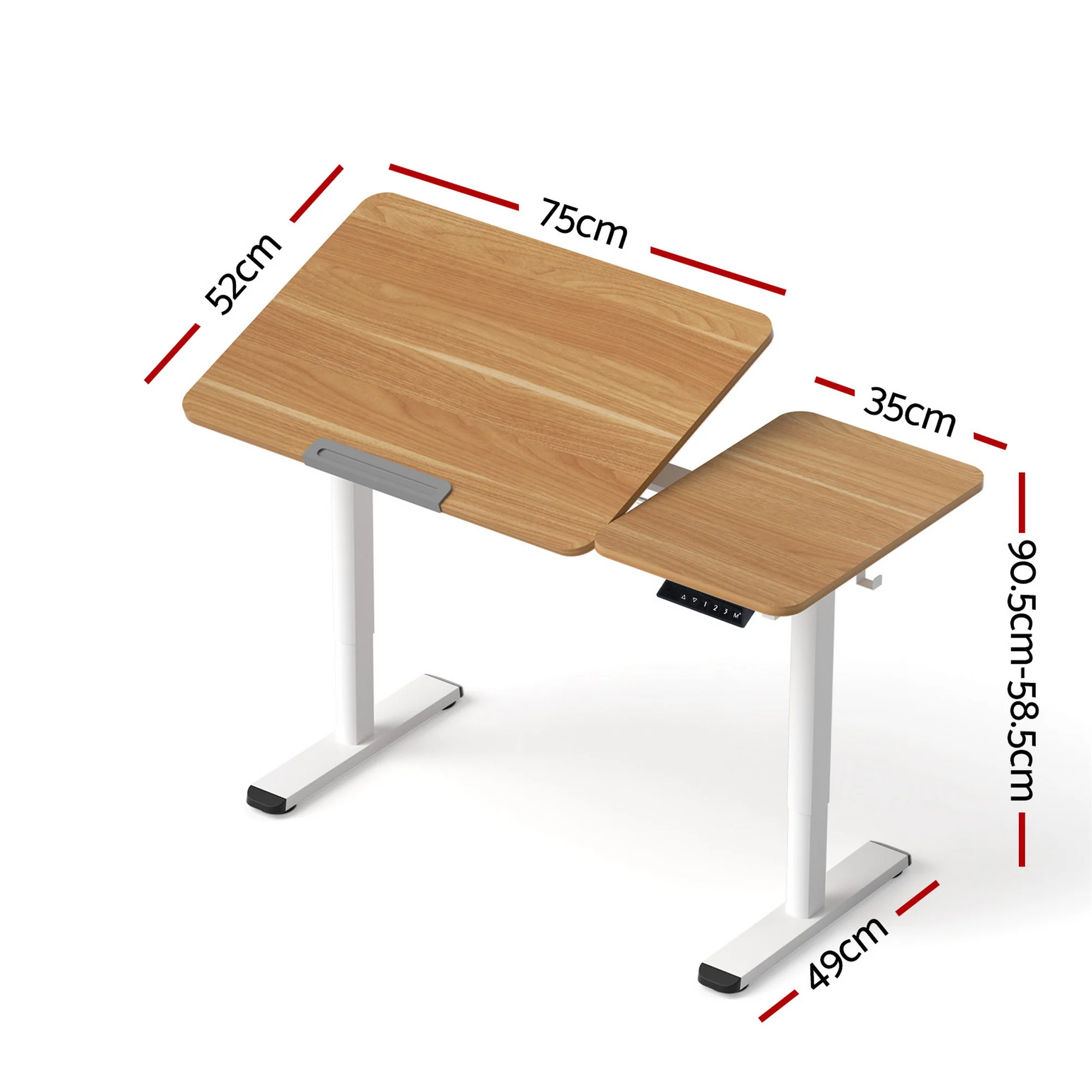 Artiss Adjustable Standing Desk Motorised Drawing Drafting Table WFH Small 110cm - Image 3