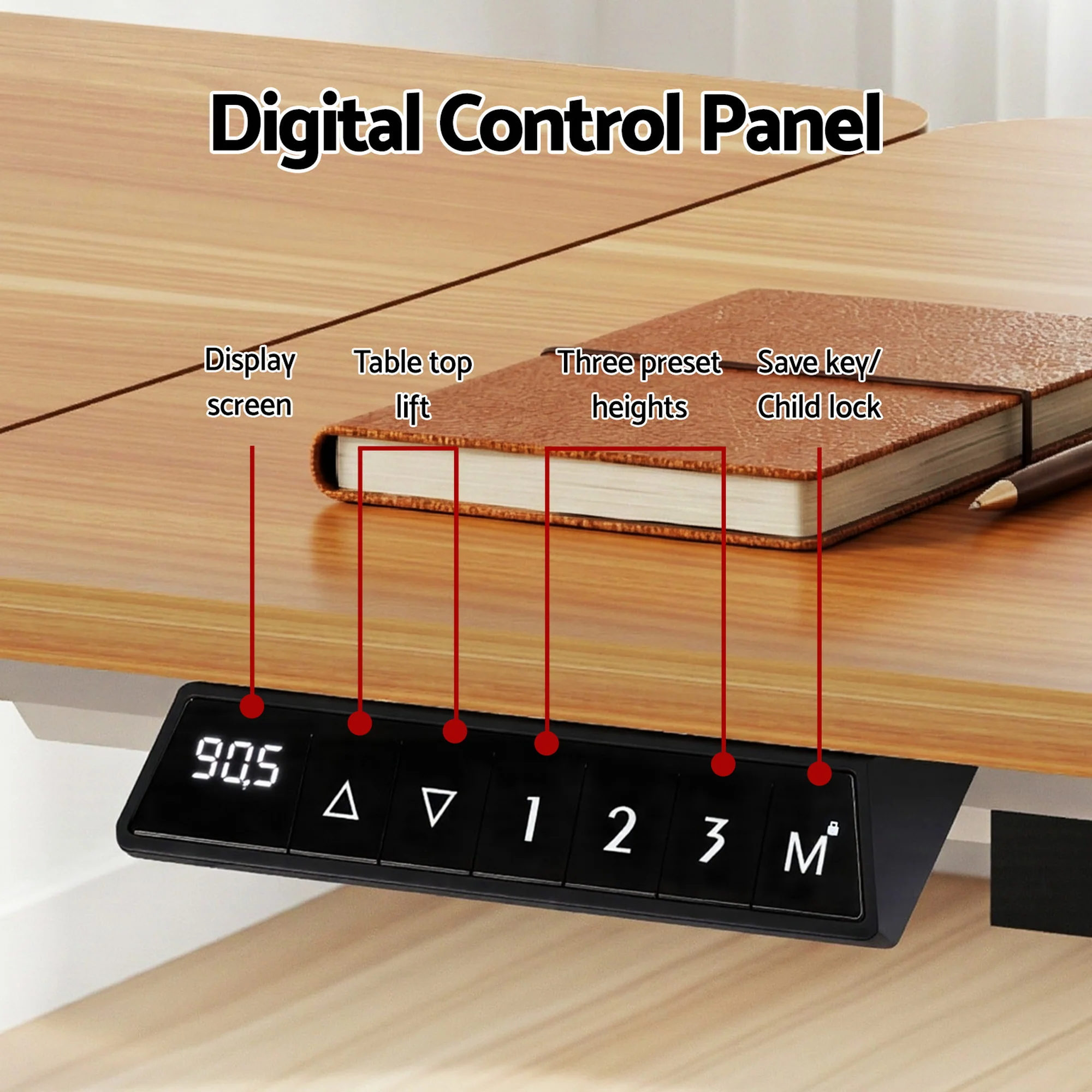 Artiss Adjustable Standing Desk Motorised Drawing Drafting Table WFH Small 110cm - Image 7