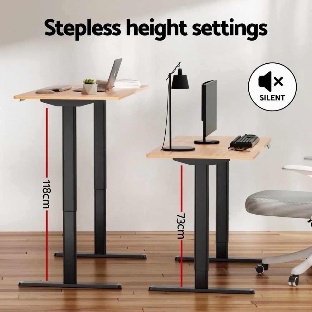 Artiss Electric Sit‑Stand Standing Desk 120cm Home Office - Oak/Black - Image 8