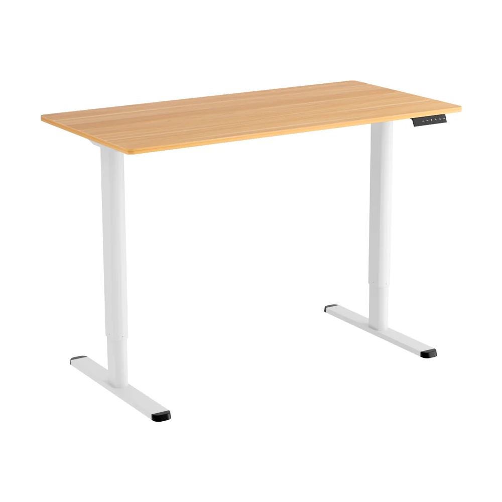 Artiss Electric Sit‑Stand Standing Desk 120cm Home Office - Oak/White - Image 3