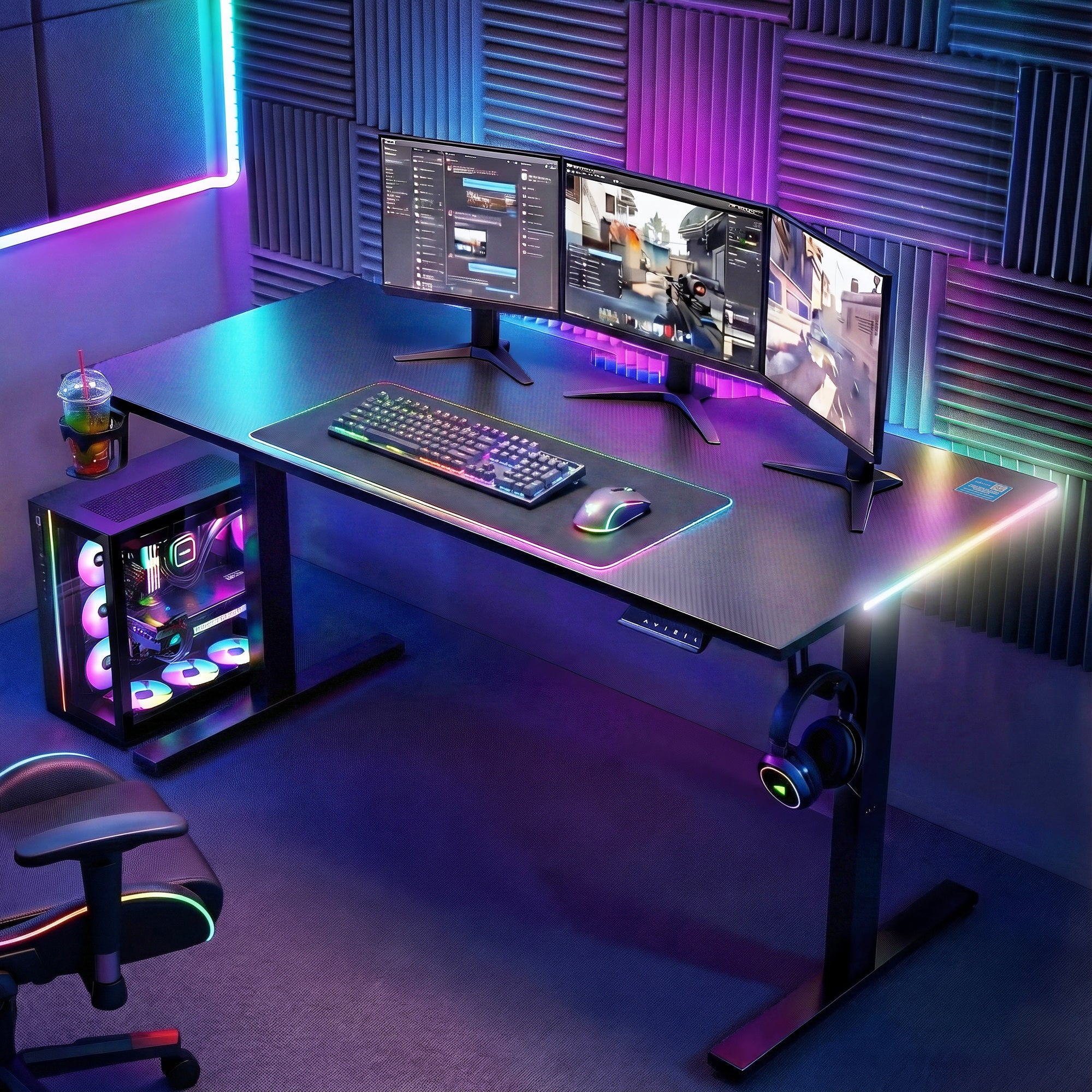 Artiss Electric Standing Desk Height Adjustable Gaming Desk Home Office 140cm - Image 2