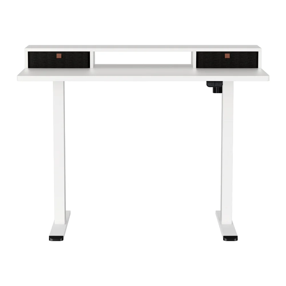 Artiss Electric Standing Desk with Storage Shelf Drawer Office Table 120CM - Image 5