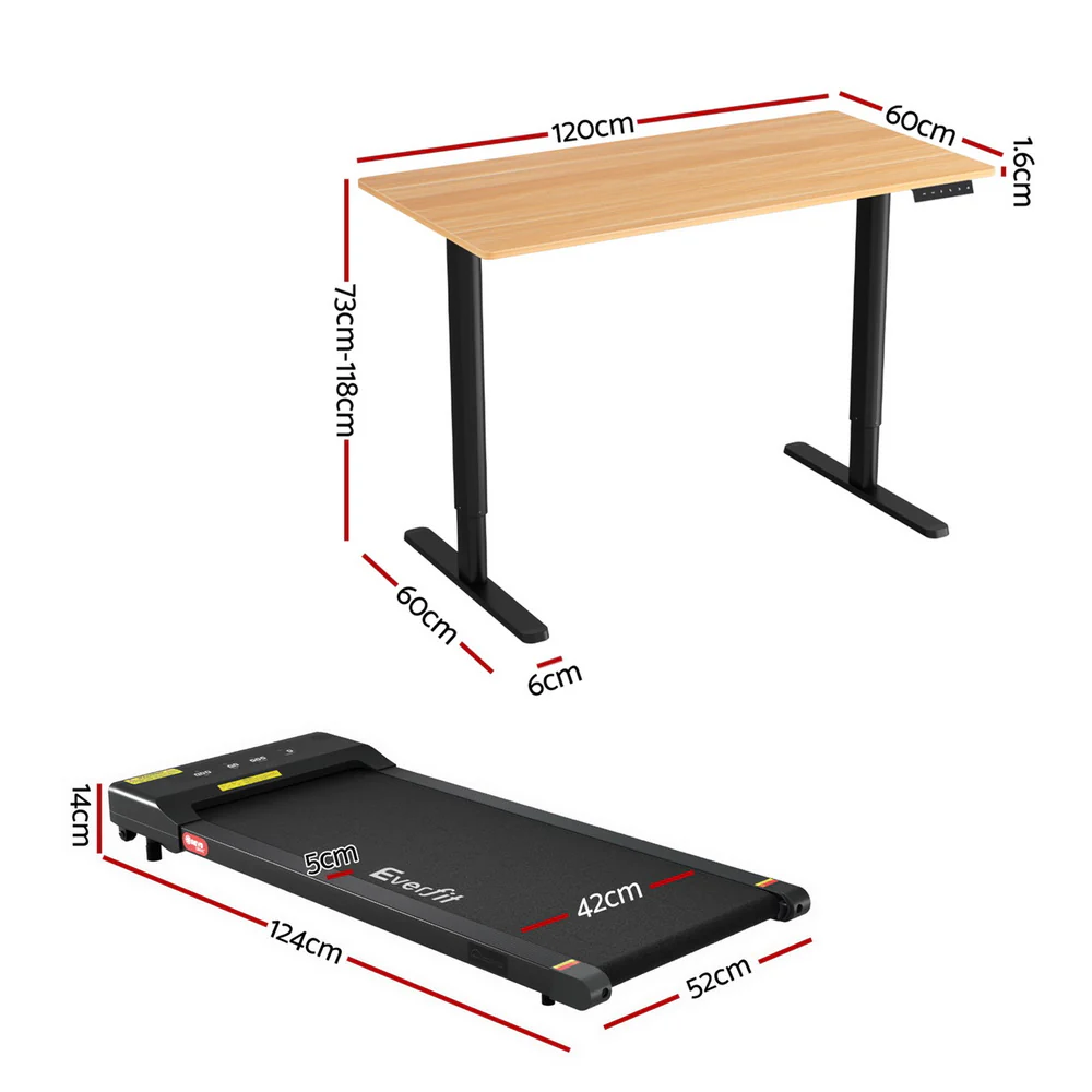 Artiss Electric Treadmill with 120cm Automatic Standing Desk Walking Pad 400mm - Image 4