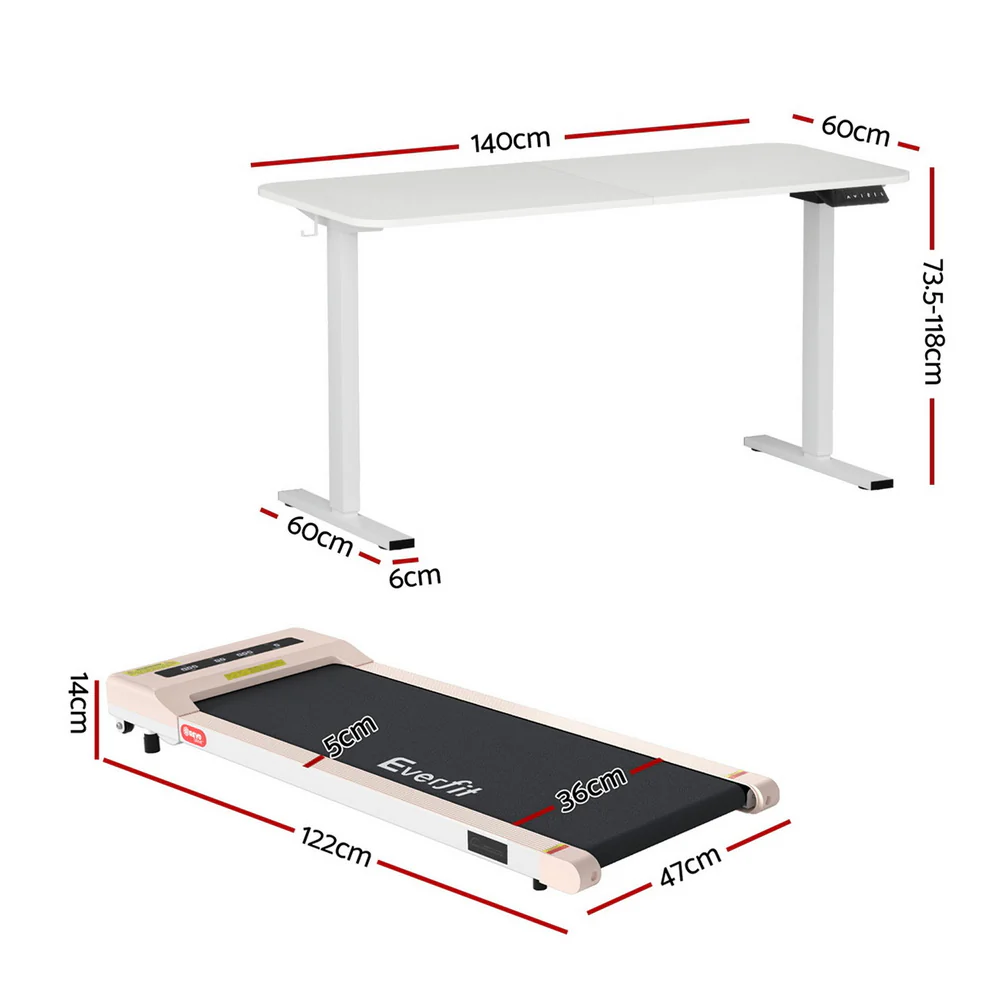 Artiss Electric Treadmill with 140cm Automatic Standing Desk Walking Pad 360mm - Image 4