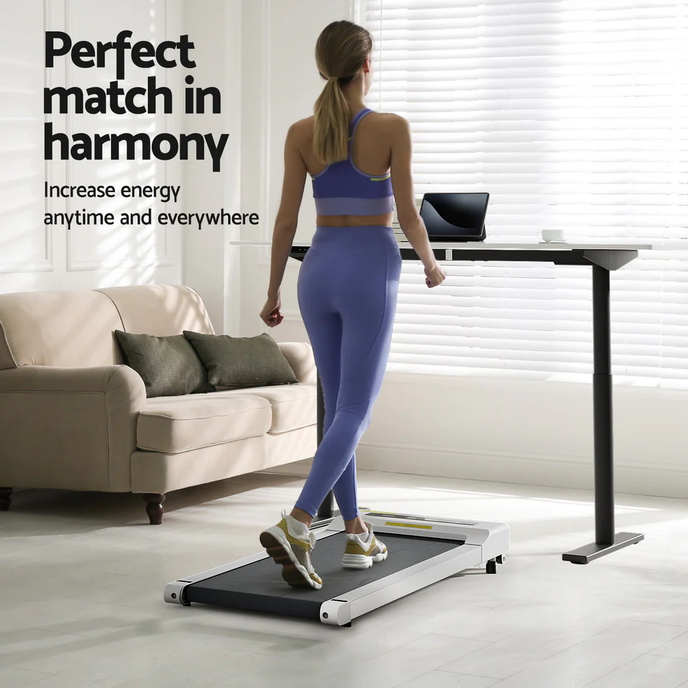 Artiss Electric Walking Pad Treadmill with Height Adjustable 140cm Standing Desk - Black/White - Image 6