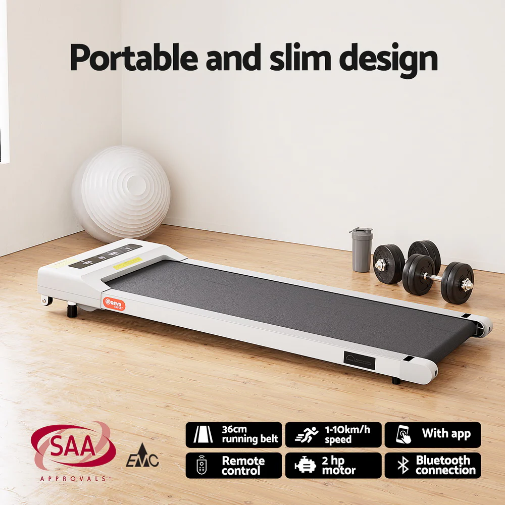 Artiss Electric Walking Pad Treadmill with Height Adjustable 140cm Standing Desk - Black/White - Image 7