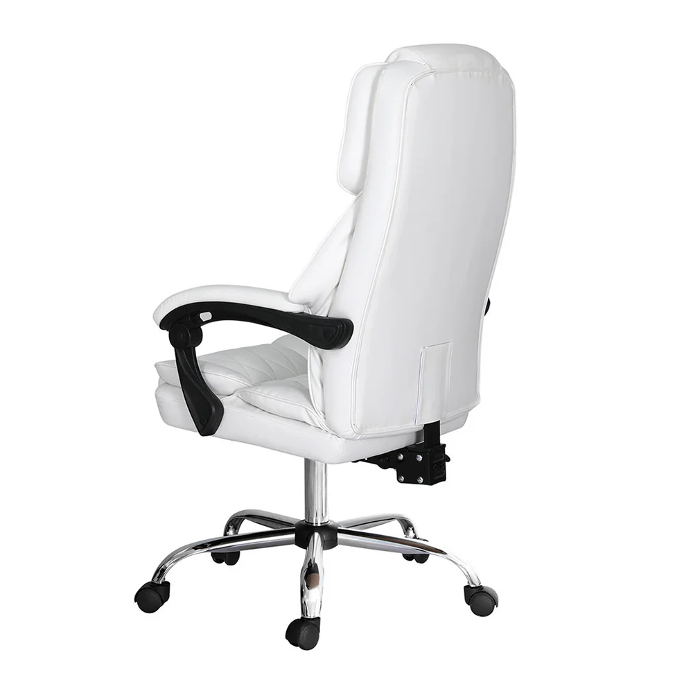 Artiss Executive Office Chair Leather Recliner (White) - Image 3