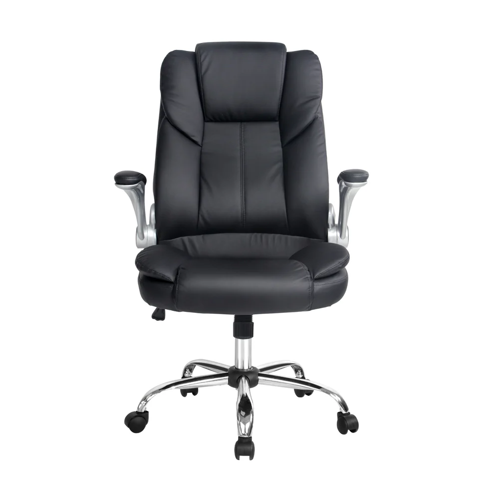Artiss Executive Office Chair Leather Tilt (Black) - Image 3