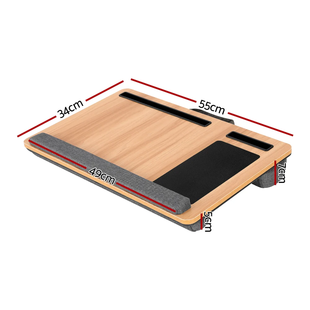 Artiss Lap Desk Laptop Desks Portable w/ Wrist-rest Phone Slot Mouse Pad 55CM - Image 2