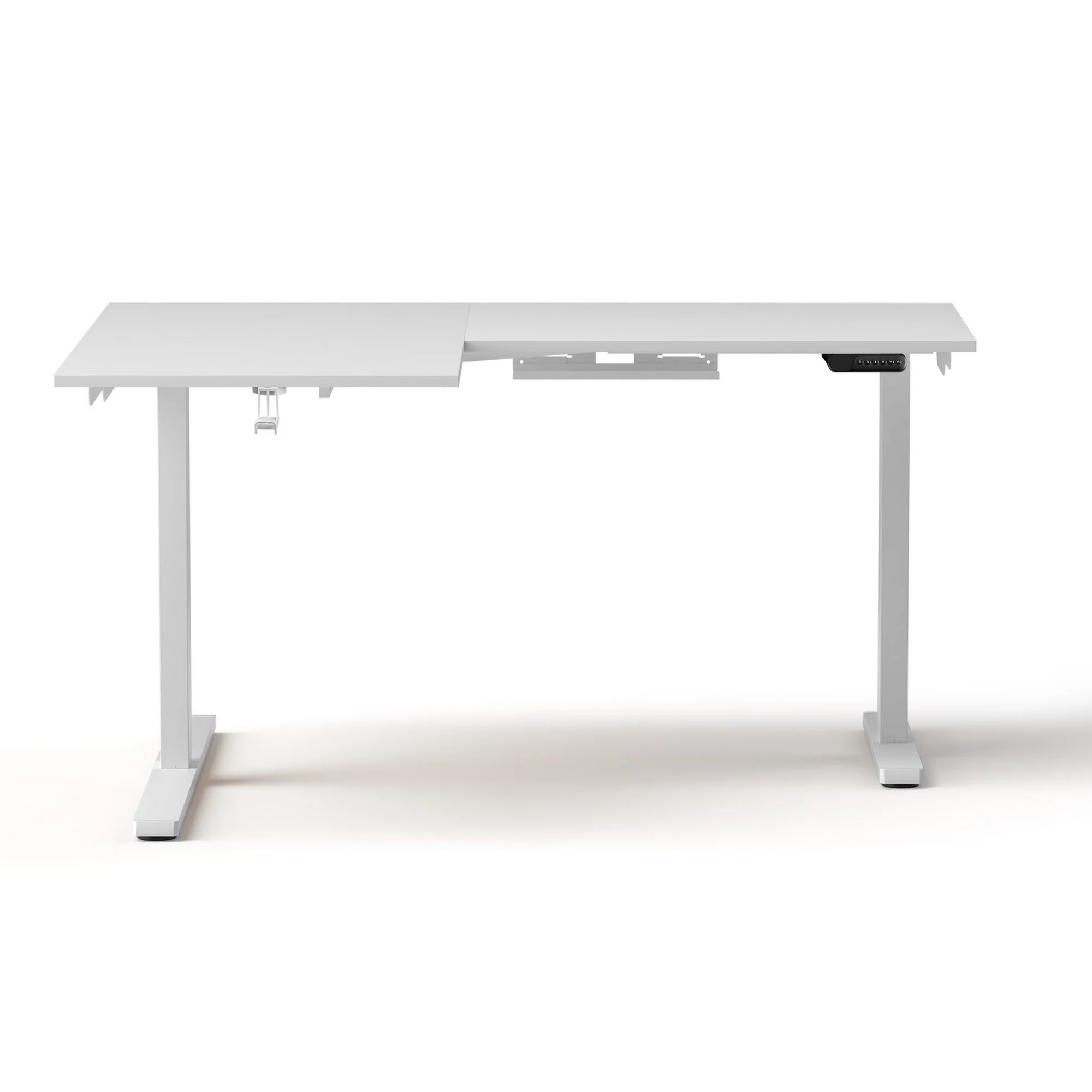 Artiss L‑Shape Electric Motorised Sit‑Stand Standing Desk Height Adjustable - White - Image 5