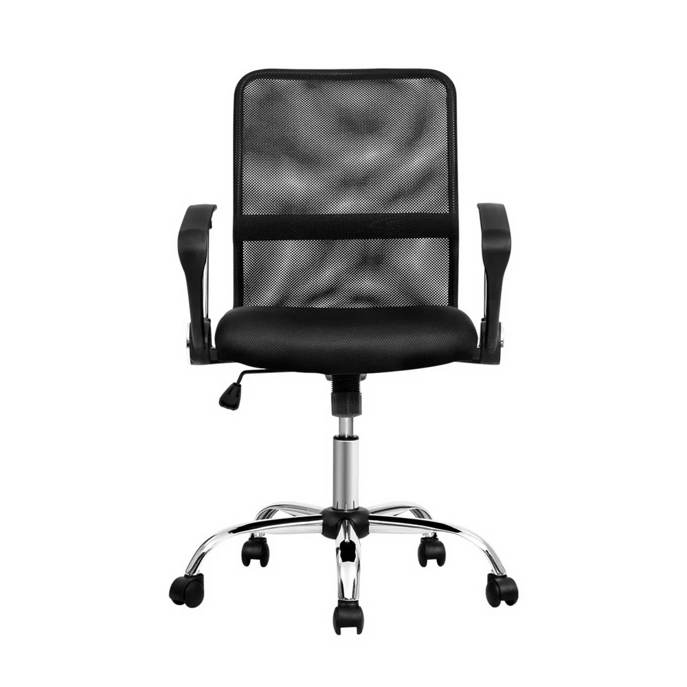 Artiss Mesh Office Chair Mid Back (Black) - Image 3