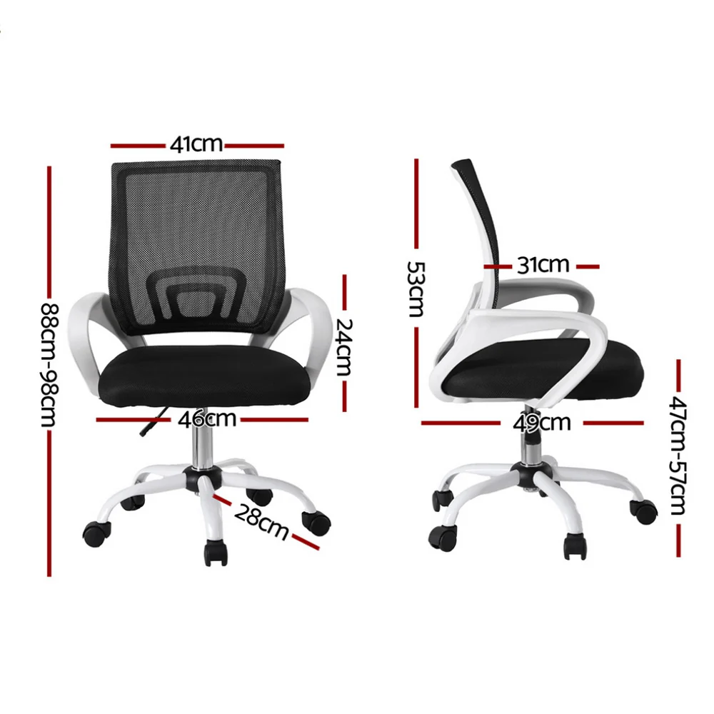 Artiss Office Chair Mesh Computer Gaming Desk Chairs Work Study Mid Back - Image 2