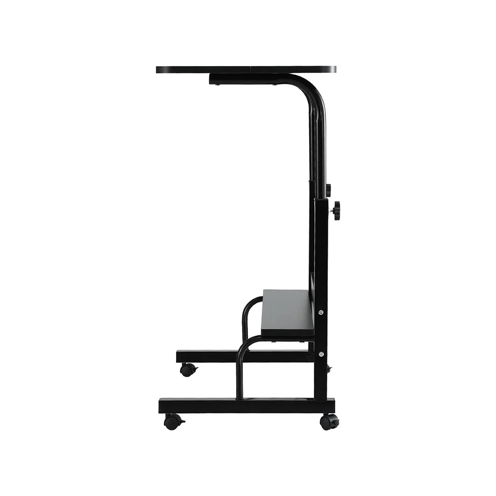 Artiss Portable Sit‑Stand Laptop Desk Height Adjustable Workstation 80cm - Black Wood - Image 3