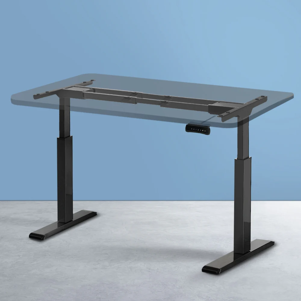 Artiss Standing Desk Frame Only Dual Motor Motorised Black - Image 2