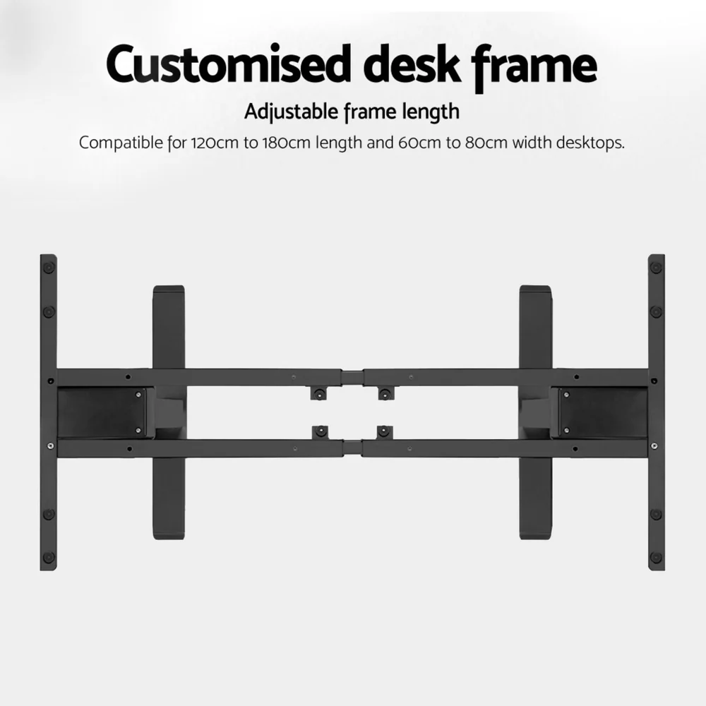 Artiss Standing Desk Frame Only Dual Motor Motorised Black - Image 7