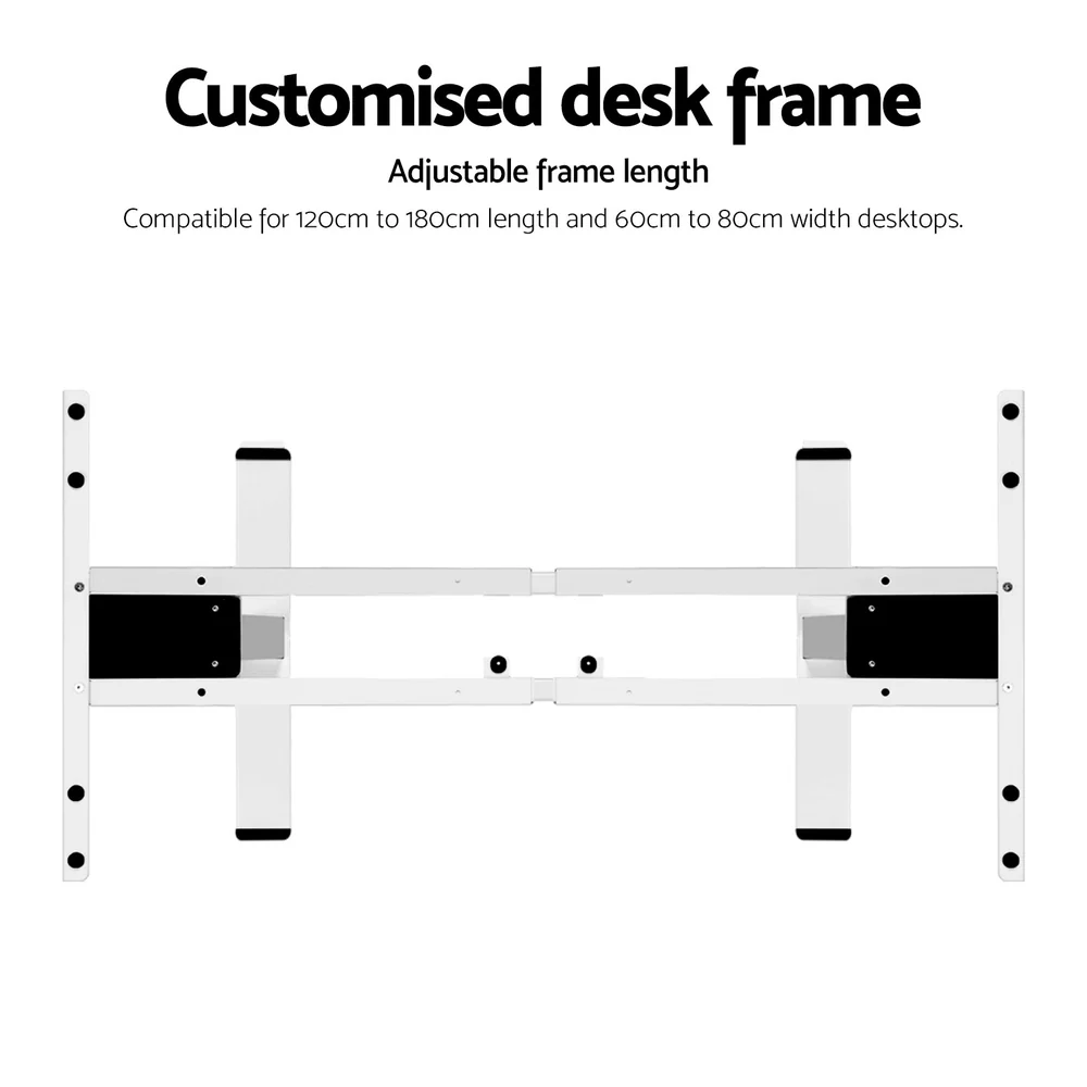 Artiss Standing Desk Frame Only Dual Motor Motorised White - Image 7