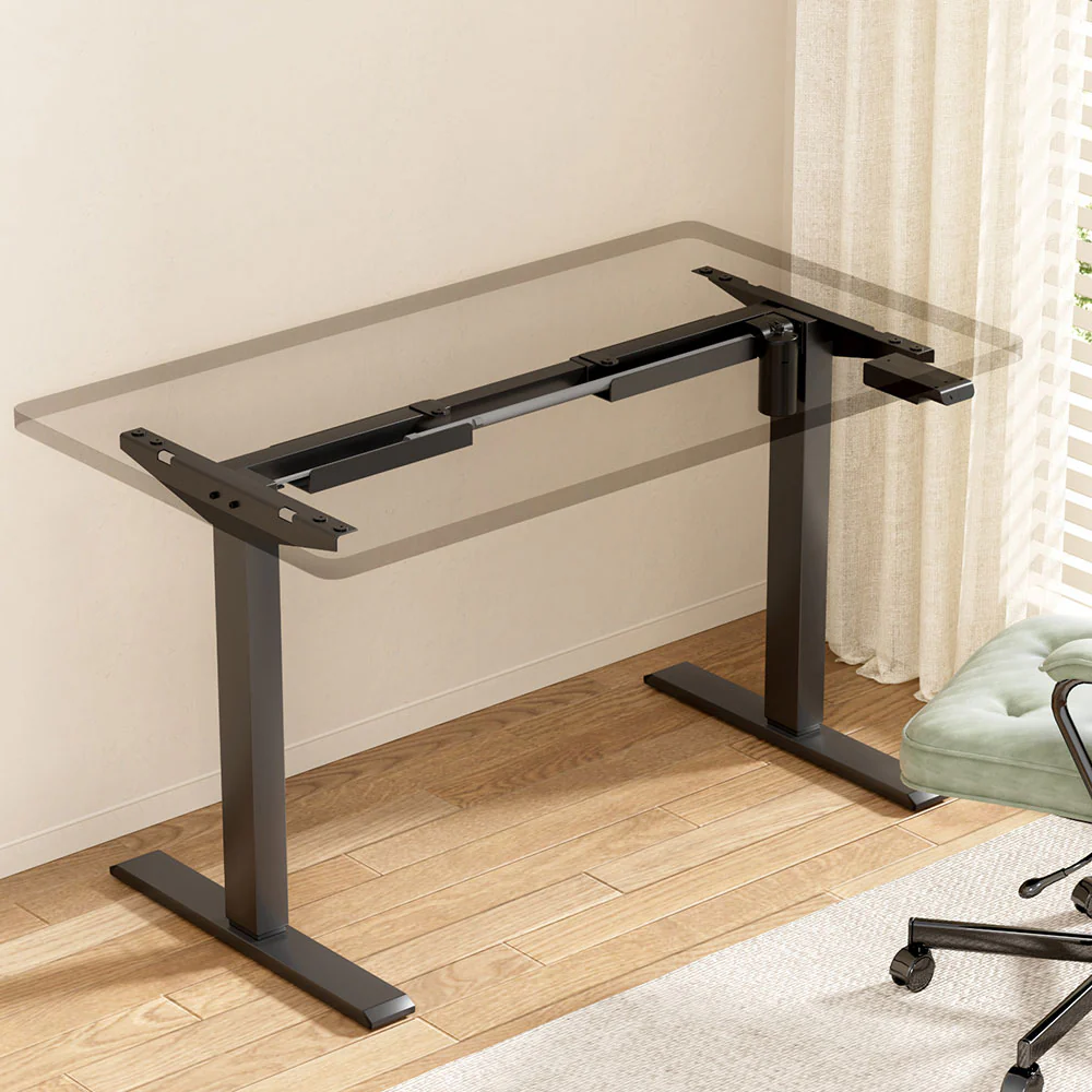 Artiss Standing Desk Frame Only Motorised Black - Image 2