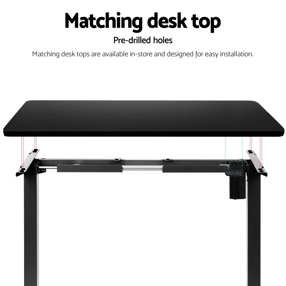 Artiss Standing Desk Frame Only Motorised Black - Image 8
