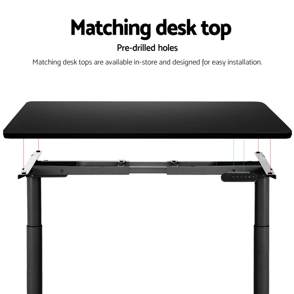 Artiss Standing Desk Frame Only Motorised Dual Motor Black - Image 8