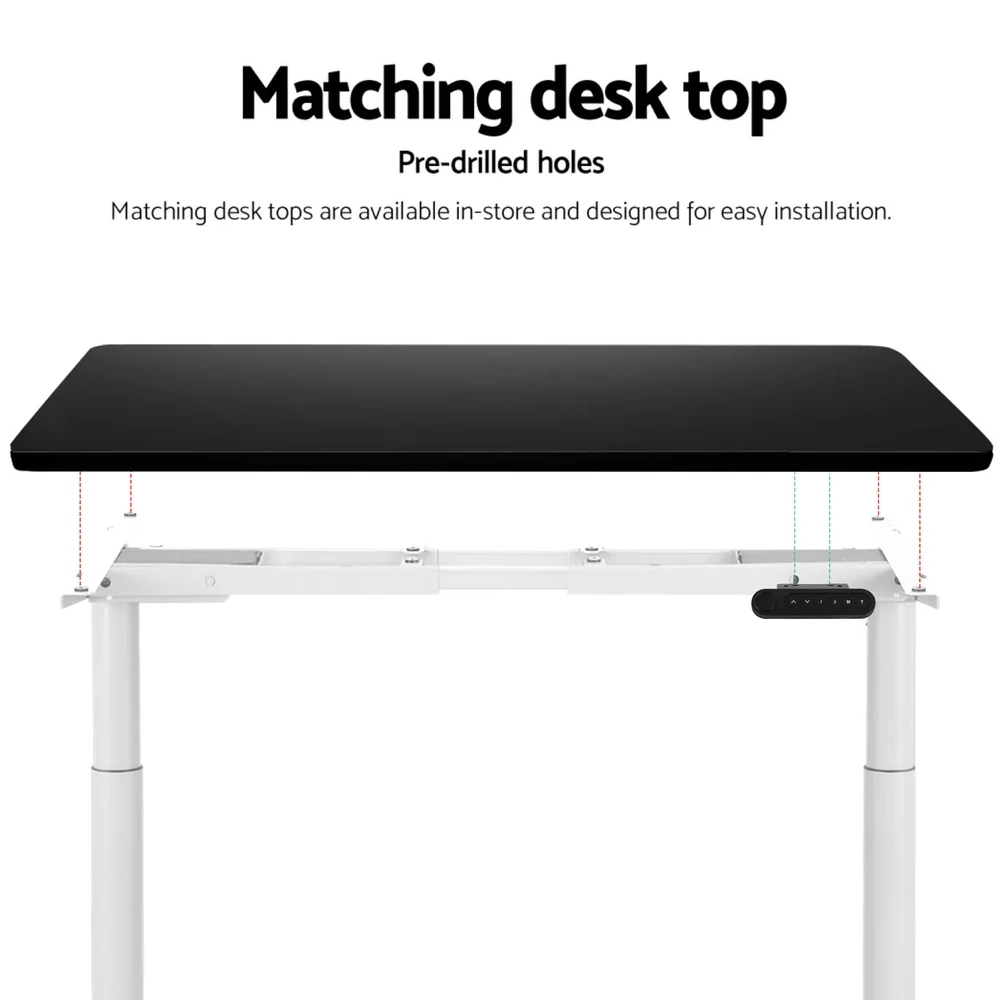 Artiss Standing Desk Frame Only Motorised Dual Motor White - Image 8