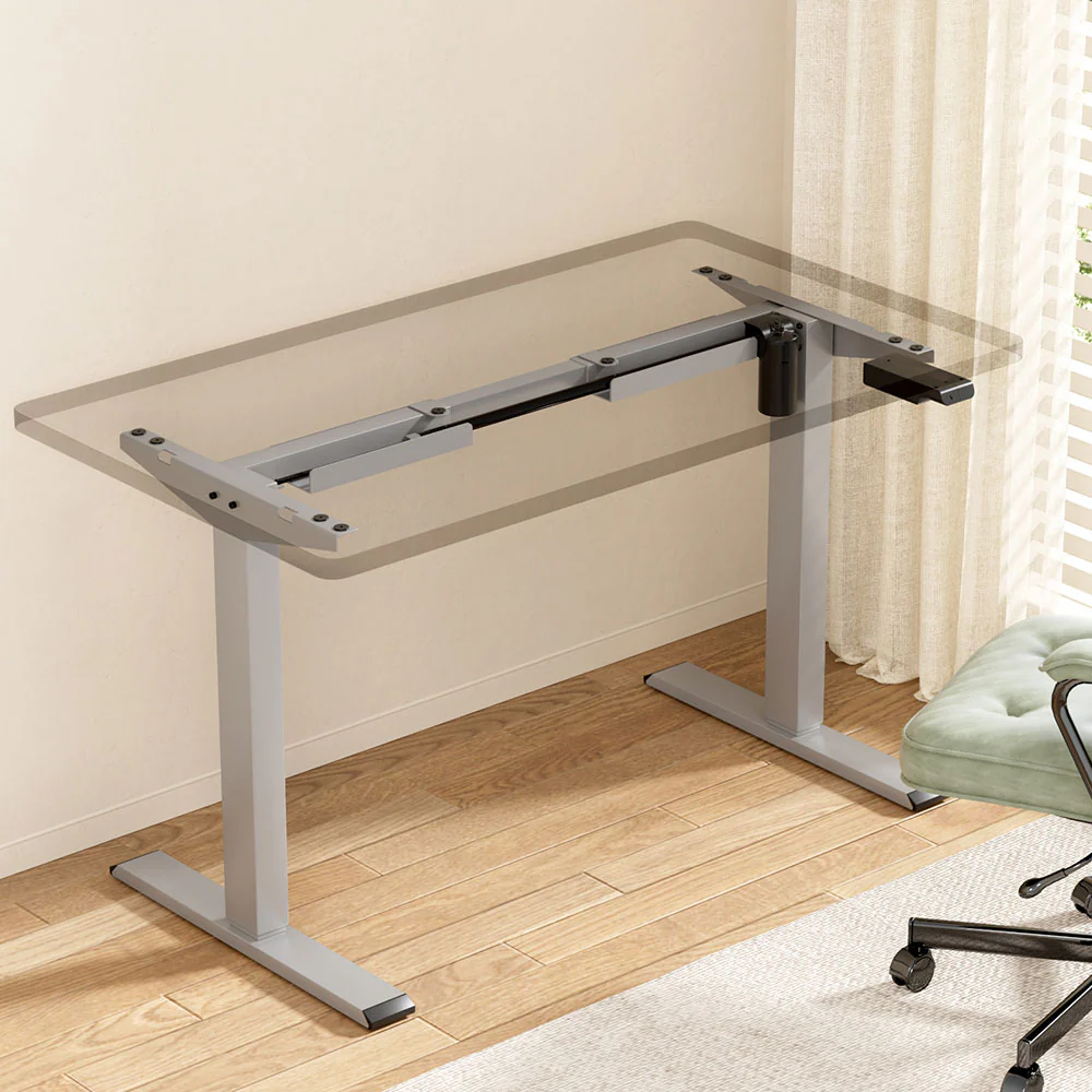 Artiss Standing Desk Frame Only Motorised Grey - Image 2