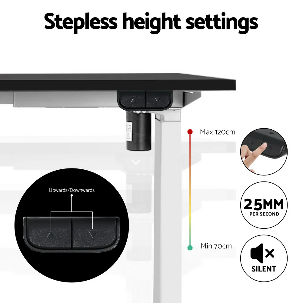 Artiss Standing Desk Frame Only Motorised White - Image 6
