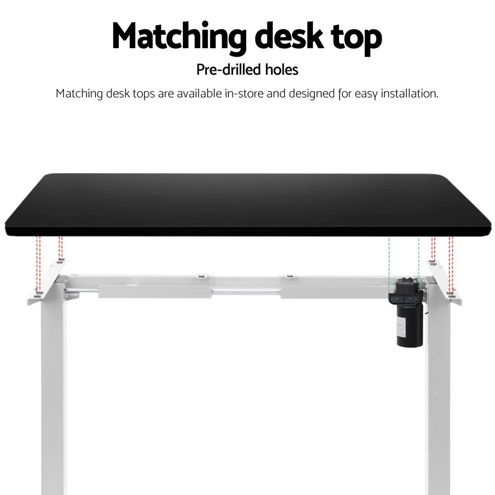 Artiss Standing Desk Frame Only Motorised White - Image 8