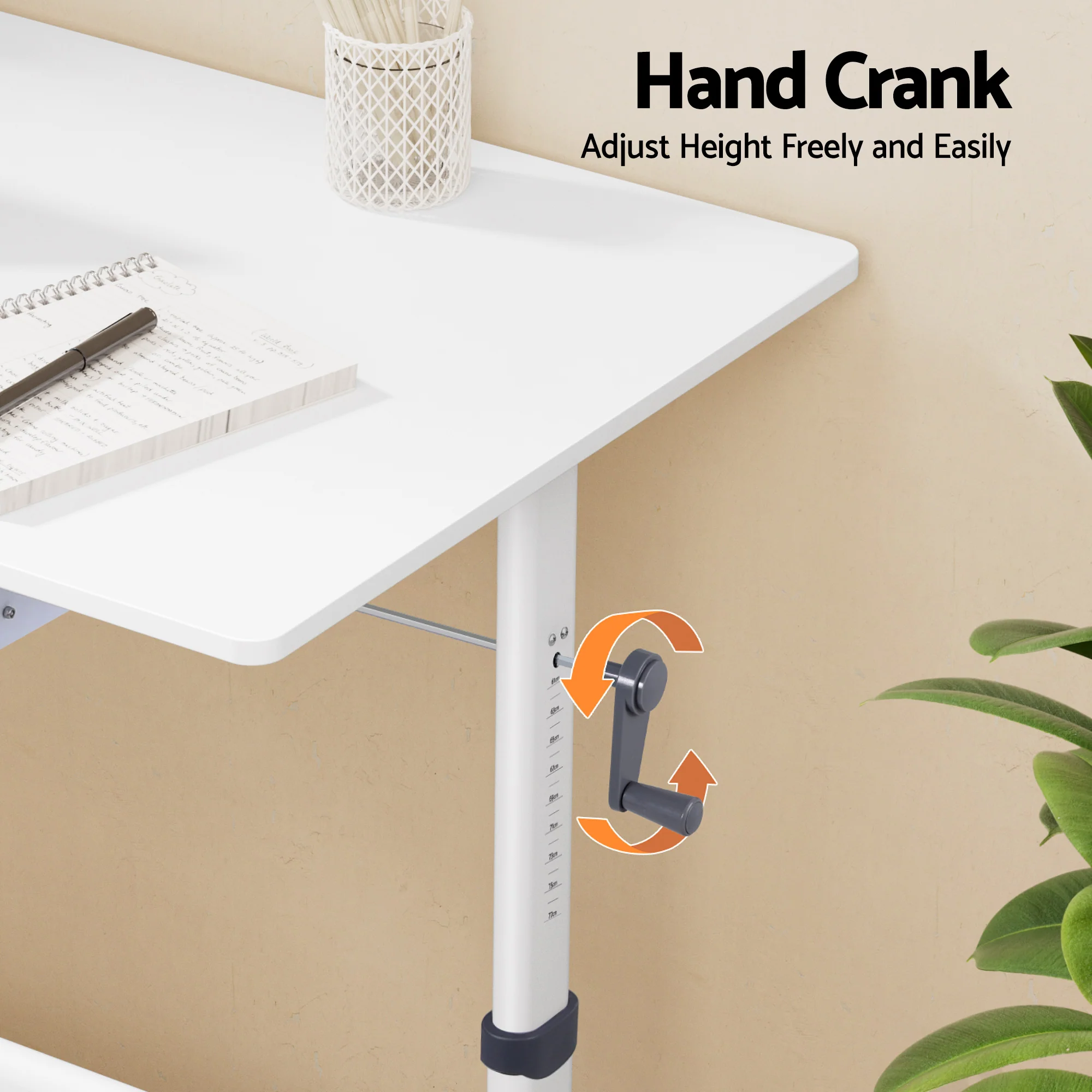 Artiss Standing Desk Height Adjustable Workstation Computer Desks Study 100CM White - Image 6