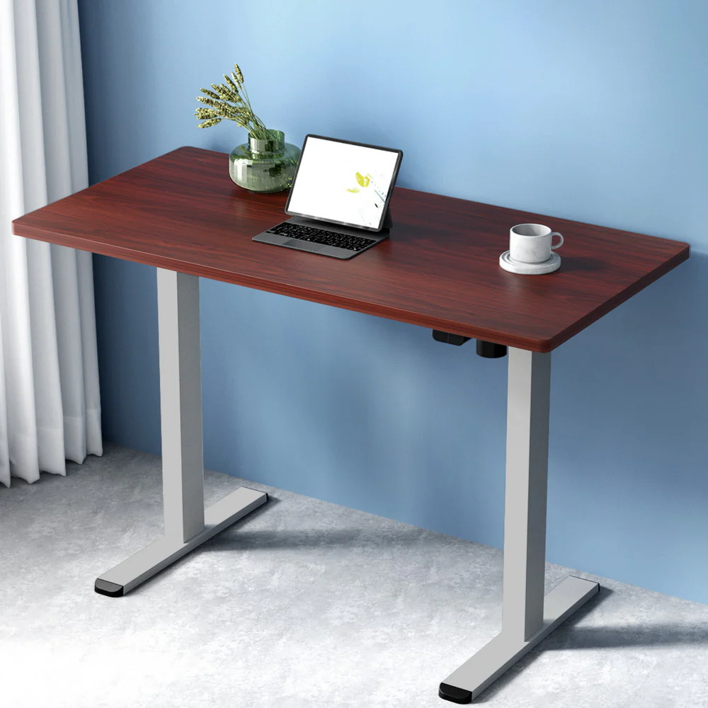 Artiss Standing Desk Motorised 120CM Walnut - Image 2